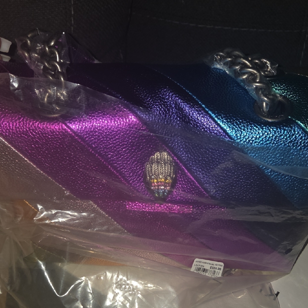 Purple and Blue Women's Bag
